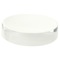 Free Standing Round White Soap Dish in Resin